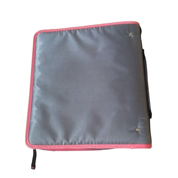 Mead Five Star Zipper Binder Black Pink Edge 2 Inch File Pocket Binder - Picture 4 of 11